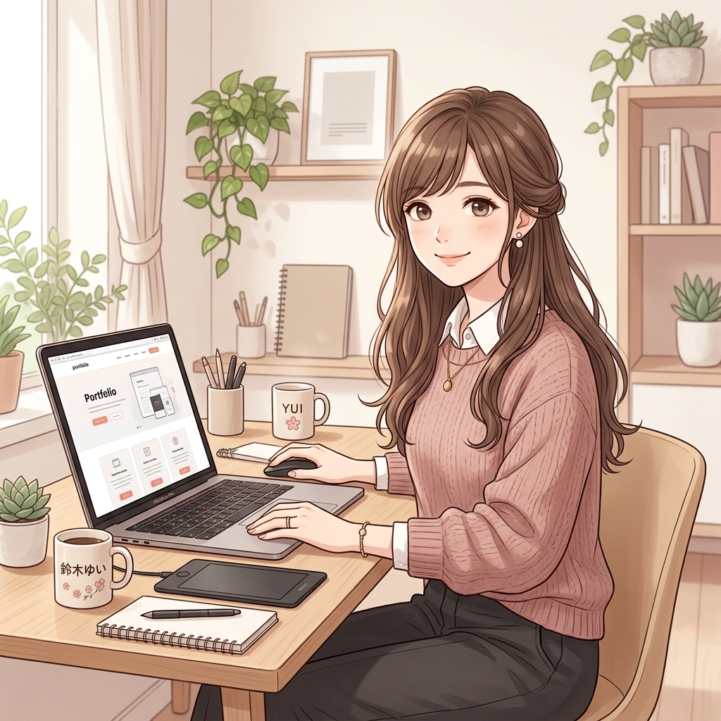鈴木 唯のプロフィールイラスト